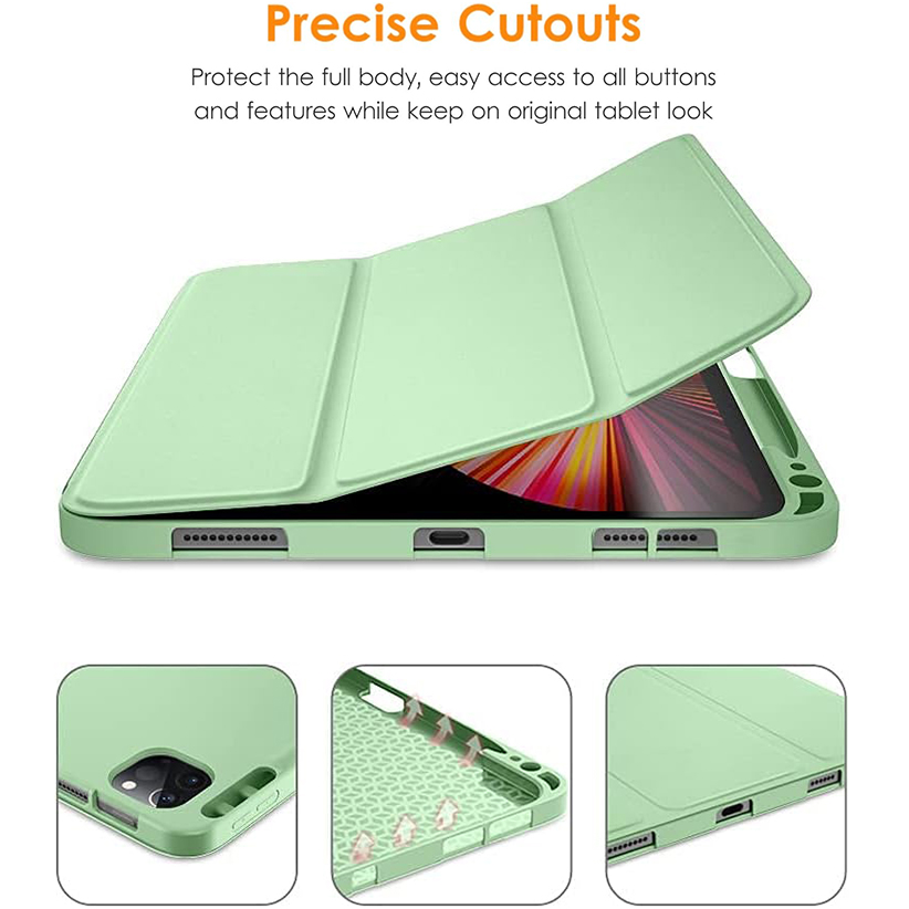 iPad Pro 11" 2024  Case-Smart iPad Case with Soft TPU Back [Support Auto Wake/Sleep